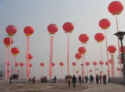 空飄氣球廣告慶典水滴球熱氣球支架氦氣球pvc雙層落地升空球裝飾-Princess可可