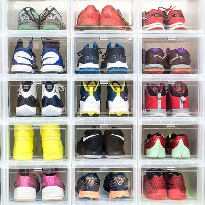 現貨|納美嘉球鞋收納盒透明AJ籃球鞋鞋盒收藏展示鞋柜球鞋收藏鞋墻防潮