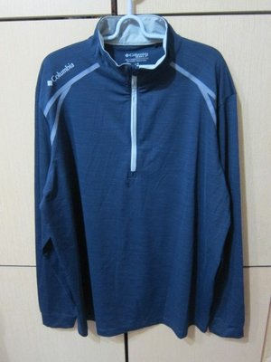 衣市藍~Columbia Golf OMNI-WICK 立領排汗長袖上衣 (L/G~深藍~) (220509)