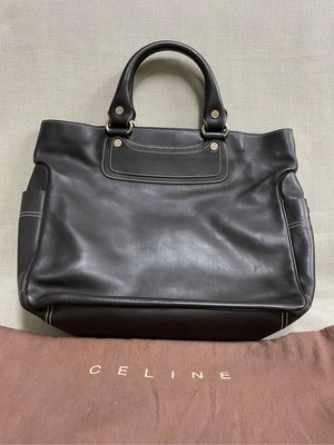 6❤ Celine 經典Boogie深咖啡色 全真皮 皮革柔軟 義大利製 大側背包 肩背包 保證正品真品 附原廠防塵袋