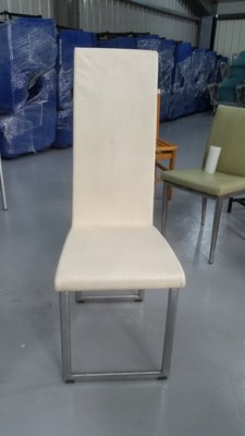 宏品2手家具店 F52519白色皮製高背椅*書桌椅 電腦椅 讀書椅 辦公椅 會議椅 洽談桌椅 中古傢俱拍賣