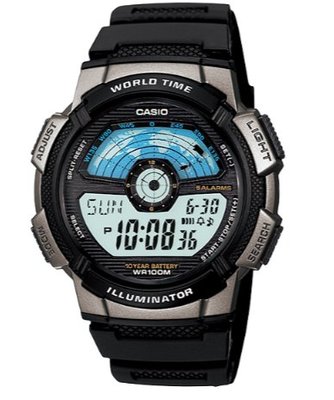 【萬錶行】CASIO 航空儀表版造型戶外雙顯錶 AE-1100W-1A