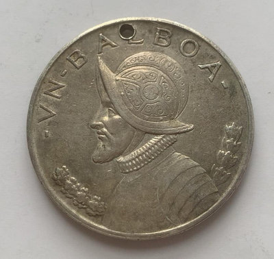 巴拿馬1巴伯亞銀幣1947年【店主收藏】21663