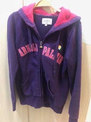 小花別針、百貨專櫃【Arnold Palmer 】紫色連帽外套