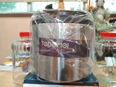 TEDEMEI 304不鏽鋼圓形 真空便攜式單層保溫便當餐盒 - 1L