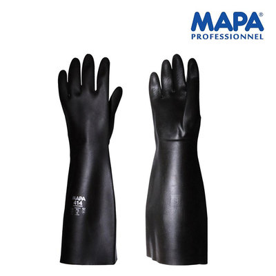 MAPA 防化手套 耐溶劑手套 工作手套 414 手部護具 耐磨耐酸手套 烷基化單元處理手套 1雙 醫碩科技 含稅