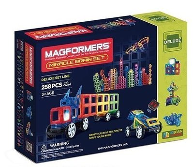 Magformers磁性建構片炫彩奇蹟258pcs裝組合 (258片裝) 贈迷你車