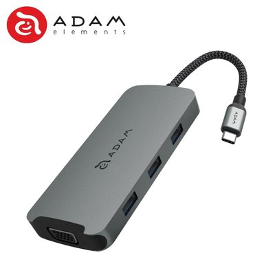 含稅附發票 ADAM 亞果元素 CASA Hub A08 USB-C八合一多功能 轉接器 4K HDMI 讀卡機 VGA