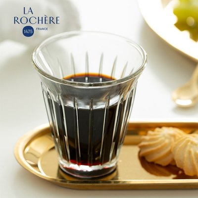 “正品”法國進口LA ROCHERE拿鐵杯意式咖啡杯北歐經典Zinc玻璃杯水杯
