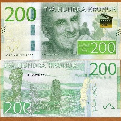 歐洲瑞典200面值全新錢幣收藏錢幣收藏