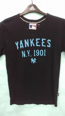 MLB美國大聯盟 洋基隊 流行款 無背號 圓領棉質T恤 深藍 5710217-580全新 正品
