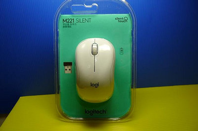 【SHAN】羅技 logitech M221 SILENT 無線滑鼠 靜音無聲（白色）MR0102