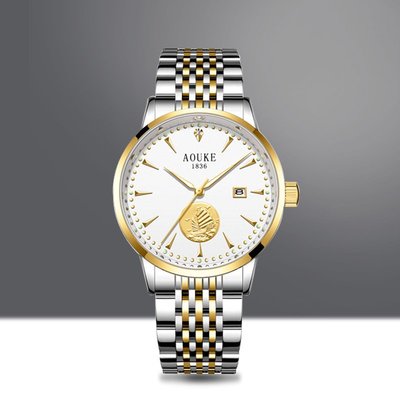 手錶奧刻新款商務防水全自動機械表男表時尚鋼帶男士手表