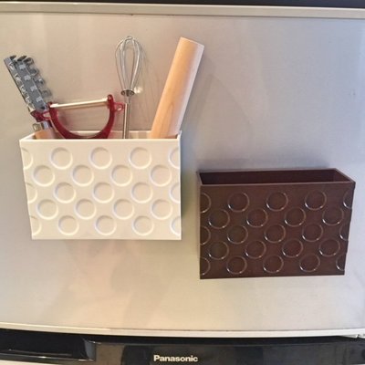 Zakka 創意 磁性置物盒 冰箱磁鐵盒 吸鐵盒 廚具收納籃 餐具盒 冰箱吸鐵 磁鐵收納盒 超強吸力 收納箱 收納袋