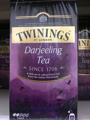 【日日小舖外送代購】Twinings 唐寧 歐式大吉嶺紅茶-經典紅茶系列 每盒25包x2克 茶包