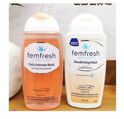 美美專營  澳洲femfresh女性私處護理液250ml洋甘菊百合味溫和無皂洗護250ml