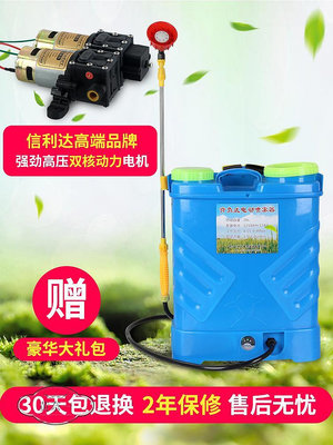 卉寧背負式農用家用電動噴霧器雙泵高壓12V鋰電池打機機電-黃奈一