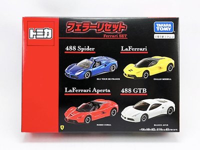 【秉田屋】現貨 日版 Tomica 多美 Takara Tomy Ferrari Set 法拉利 4車套裝 112945