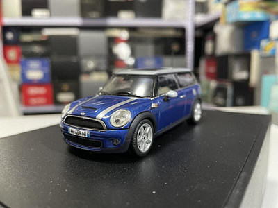 143 Autoart 原廠 迷你Mini Cooper S clubman 合金汽車模型 藍