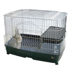 Marukan 豪華抽屜挑高塑底踏板兔籠 貂籠 飼養籠 小動物室內籠 MR-306（M）附輪+跳板，每件5,460元