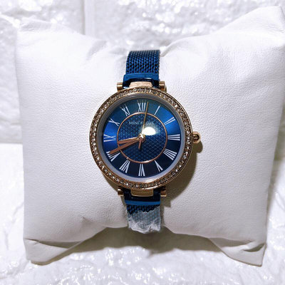 MINI FOCUS藍色米蘭錶帶女錶/0424L