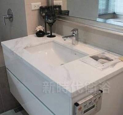 [ 新時代衛浴 ] TOTO全系列優惠中，TOTO下崁臉盆LW540JU-59cm專業訂製臺面浴櫃