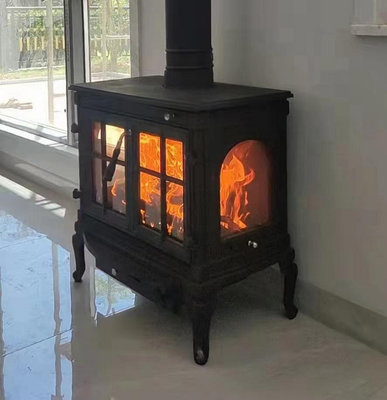 精品壁爐真火木柴農村燒柴火壁爐取暖器家用美式歐式鑄鐵燃木柴