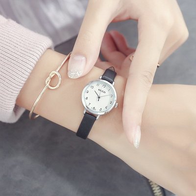 新款手錶女 百搭手錶女kezzi2019新款時尚女士手錶珂紫學生皮帶簡約數字小錶盤石英錶女