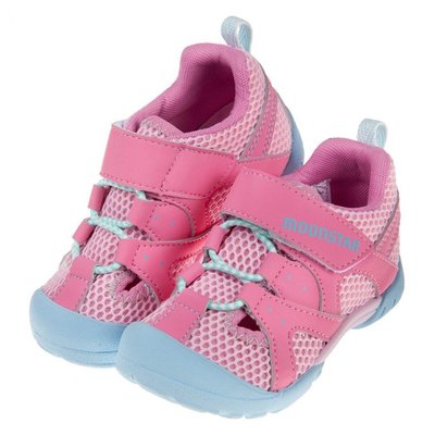 童鞋(15~19公分)Moonstar日本梅粉色網布透氣兒童機能運動鞋I9F804G