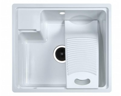 魔法廚房＊韓國CICO FRP玻璃強化纖維白色洗衣槽 水槽 GK5751(W)白色 單水槽 不含櫃子