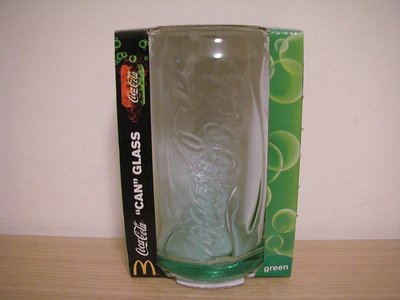 全新土耳其製 2011 年麥當勞可口可樂 COCA-COLA "CAN" GLASS 湖水綠罐形玻璃杯 / 質優厚實