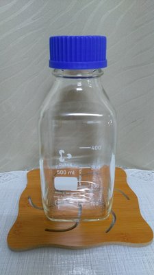 SCHOTT DURAN 方型血清瓶500ml 玻璃瓶 試藥瓶 德國製