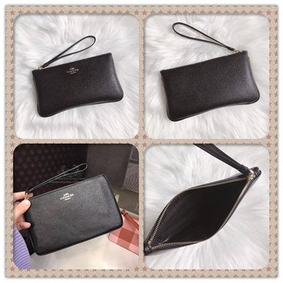 DanDan代購 美國正品 COACH 57465 蔻馳新款女式手包 長款手拿包 拉鏈手腕包 立體五金馬車logo 手掌