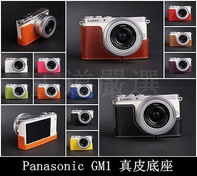 TP-GM1 GM5  Panasonic 設計師款 頭層進口牛皮,愛馬仕風格 相機包 底座 皮套 艷麗上市