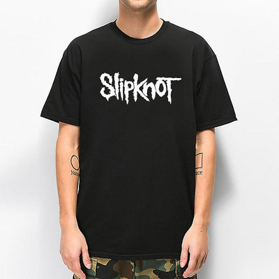 Slipknot Logo 滑結樂團 短袖T恤 黑色 美國進口金屬龐克搖滾樂團