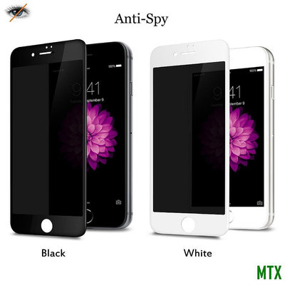 MTX旗艦店蘋果SE iPhone 6/6s/7/8 Plus全屏防偷窺屏幕保護貼 蘋果6s隱私貼膜 iphone6s滿屏幕防