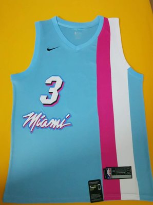 德韋恩·韋德 (Dwyane Wade) NBA邁阿密熱火隊 球衣 新款版 3號  籃色