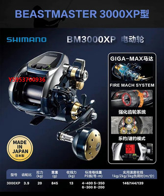 釣魚鼓輪SHIMANO禧瑪諾電動輪BeastMaster BM3000XP  MD3000 MD6000