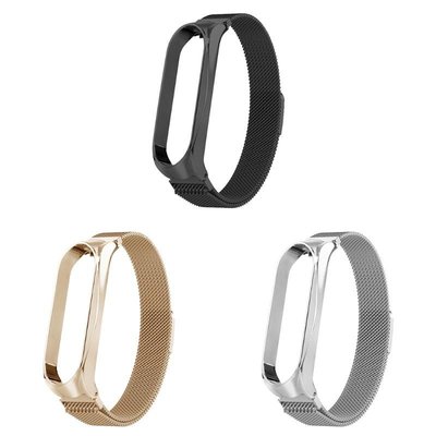 WU 適用於小米Mi Band 6的Smart Watch Band腕帶不銹鋼手錶帶