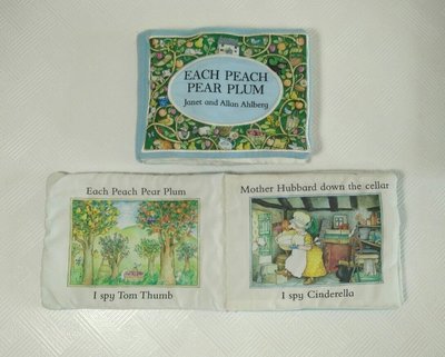 ☆奇奇娃娃屋(1)☆Each Peach Pear Plum經典繪本,跟寶寶一起找一找畫中主角的布書~150元