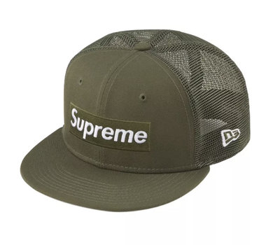 SUPREME Box Logo Mesh Back NewEra 59FIFTY 棒球帽 網帽