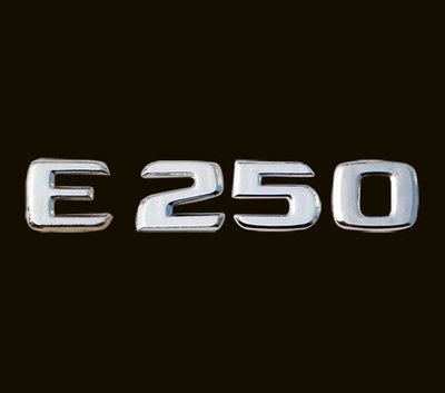圓夢工廠 Benz 賓士 E W210 W211 E250 E280 E300 E320 後車箱尾門字標車標貼 鍍鉻銀