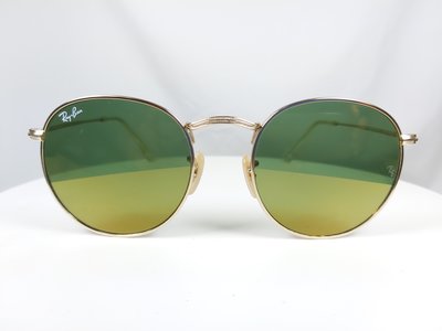 『逢甲眼鏡』Ray Ban雷朋 全新正品 太陽眼鏡 棕色細金屬框 墨綠鏡面【RB3447-112/93】