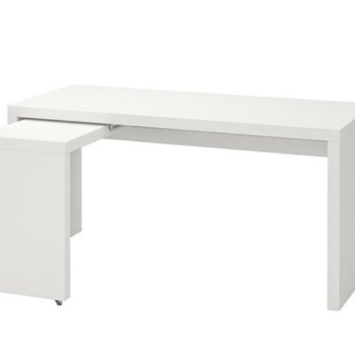 IKEA malm l型書桌/工作桌 可用貨運寄送不含運費《不含桌上型書架》辦公桌/轉角桌, 原價$4299