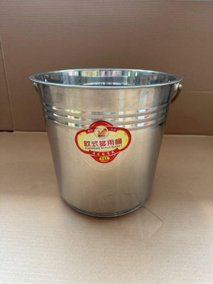 不鏽鋼白鐵桶多用途提水桶小圓桶歐式多用桶15L