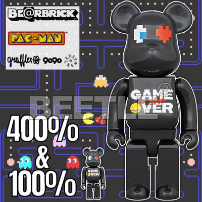 BEETLE BE@RBRICK PAC-MAN GRAFFLEX 9090 S.H.I.P&amp;CREW 100 400%