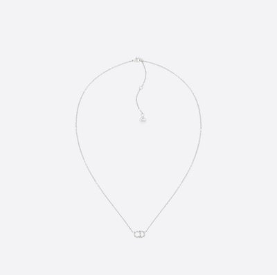 Dior 項鍊 CLAIR D LUNE 頸鏈 鈀色調金屬和白色水晶 N0717CDLCY_D102 （預購）
