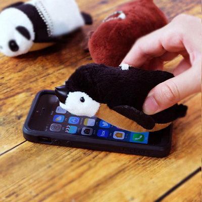 MTX旗艦店手機螢幕清潔 纖維擦拭布 Petit Loup 可愛 企鹅 海獺 猫熊 熊 毛絨掛件 玩偶 療癒 交換禮物