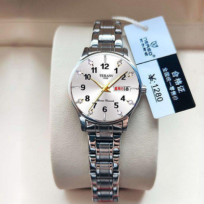 《下單》瑞士手錶女士機械錶防水小眾輕奢名錶高檔名牌時尚鑲鑽女表 女錶 手錶 手錶女生 方形手錶 考試手錶 指針手錶