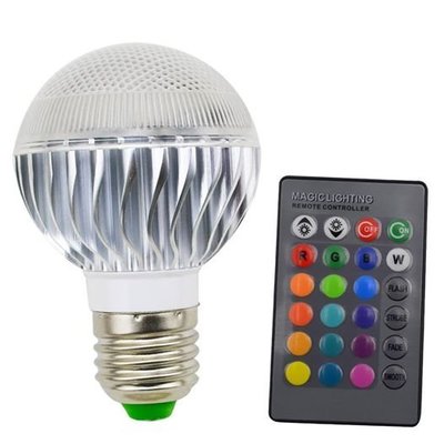 新款LED燈泡 3W E27 遙控智慧型LED燈泡 遙控調光LED燈泡 七彩LED遙控燈泡